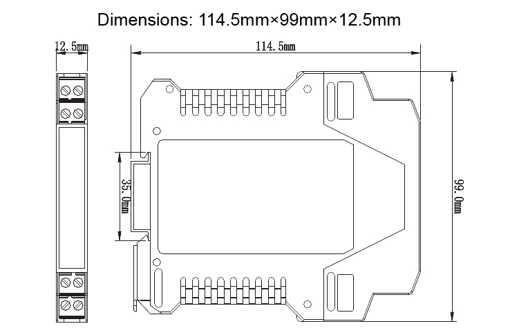 1 input 1 output Analog Input Signal Isolator